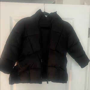 Girls Black Puffer Jacket